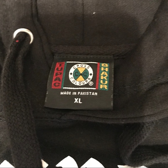 Cross Colours Tupac Shakur Men Hoodie Sz: L & XL - Picture 5 of 7